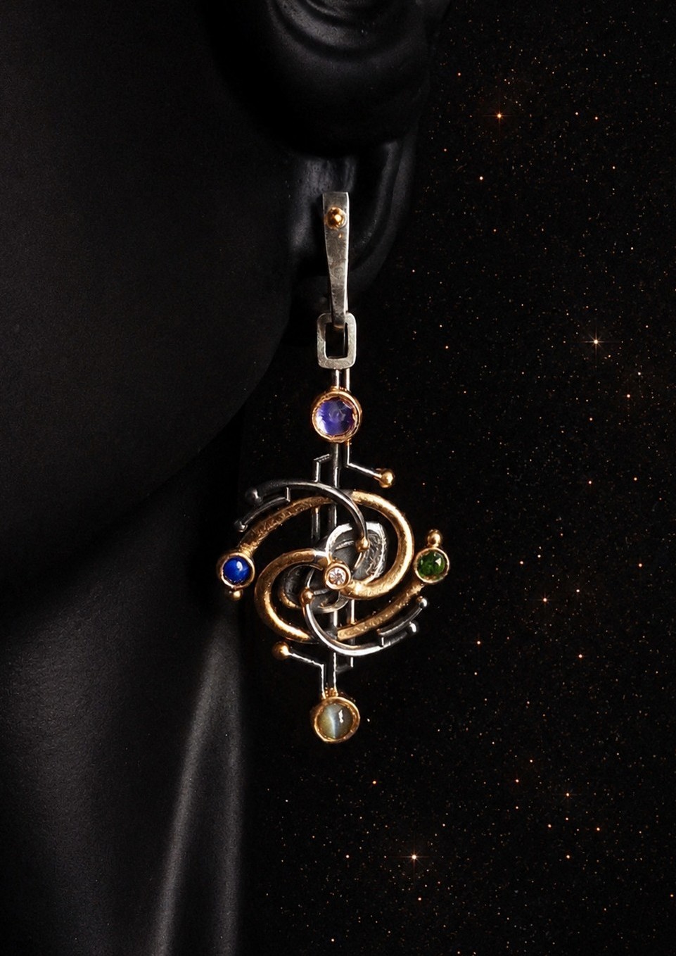 The Amplifier earring, worn